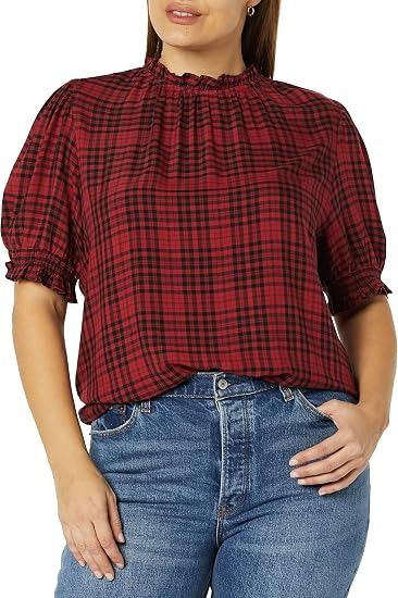 Red Plaid Blouse image 1